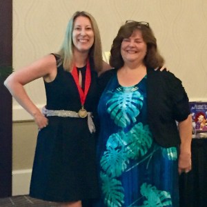 Accepting the award from new FAPA President, Terri Gerrell.